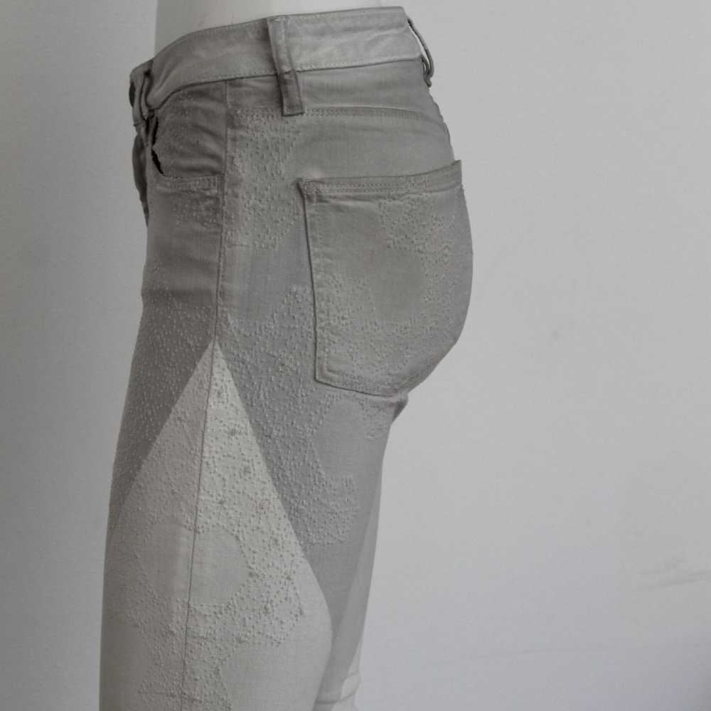 $378 Zadig & Voltaire BROCKENBOW Mascara Artemis Jeans White & Gray 29 - Picture 11 of 16
